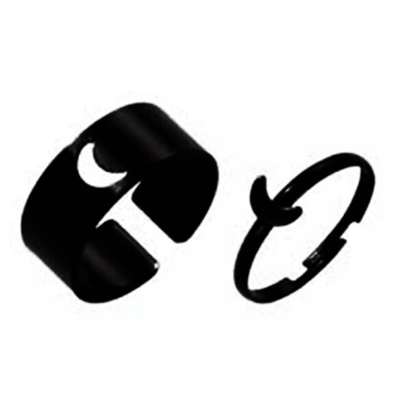 Black Moon Couple Ring - Lifestyle