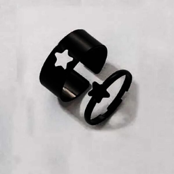Black Star Couple Ring