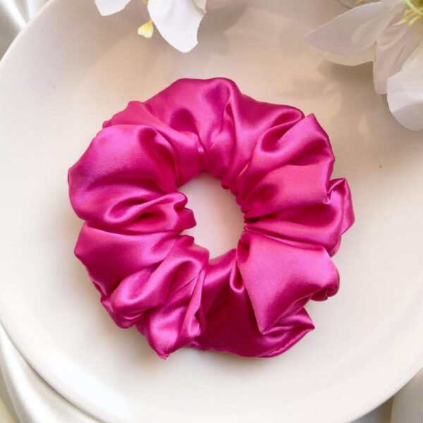Dark Pink Silk scrunchies - Lifestyle - Luxore