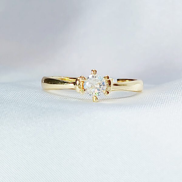 Diamond Golden Promise Ring - luxore - lifestyle - rings - 6