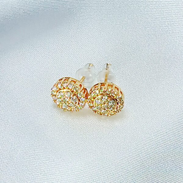 Golden white ear ring 2