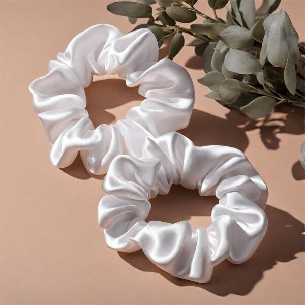 White Silk scrunchies - Lifestyle - Luxore