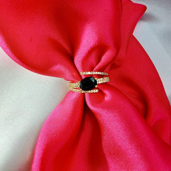 gold color black ring - luxore - rings - lifestyle - 3