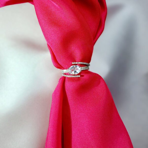 silver color white ring - luxore - rings - lifestyle - 4